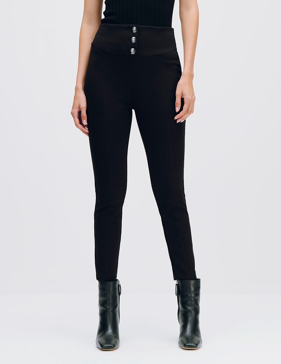 Legging ajustado con botones para mujer Legging ajustado con botones para mujer