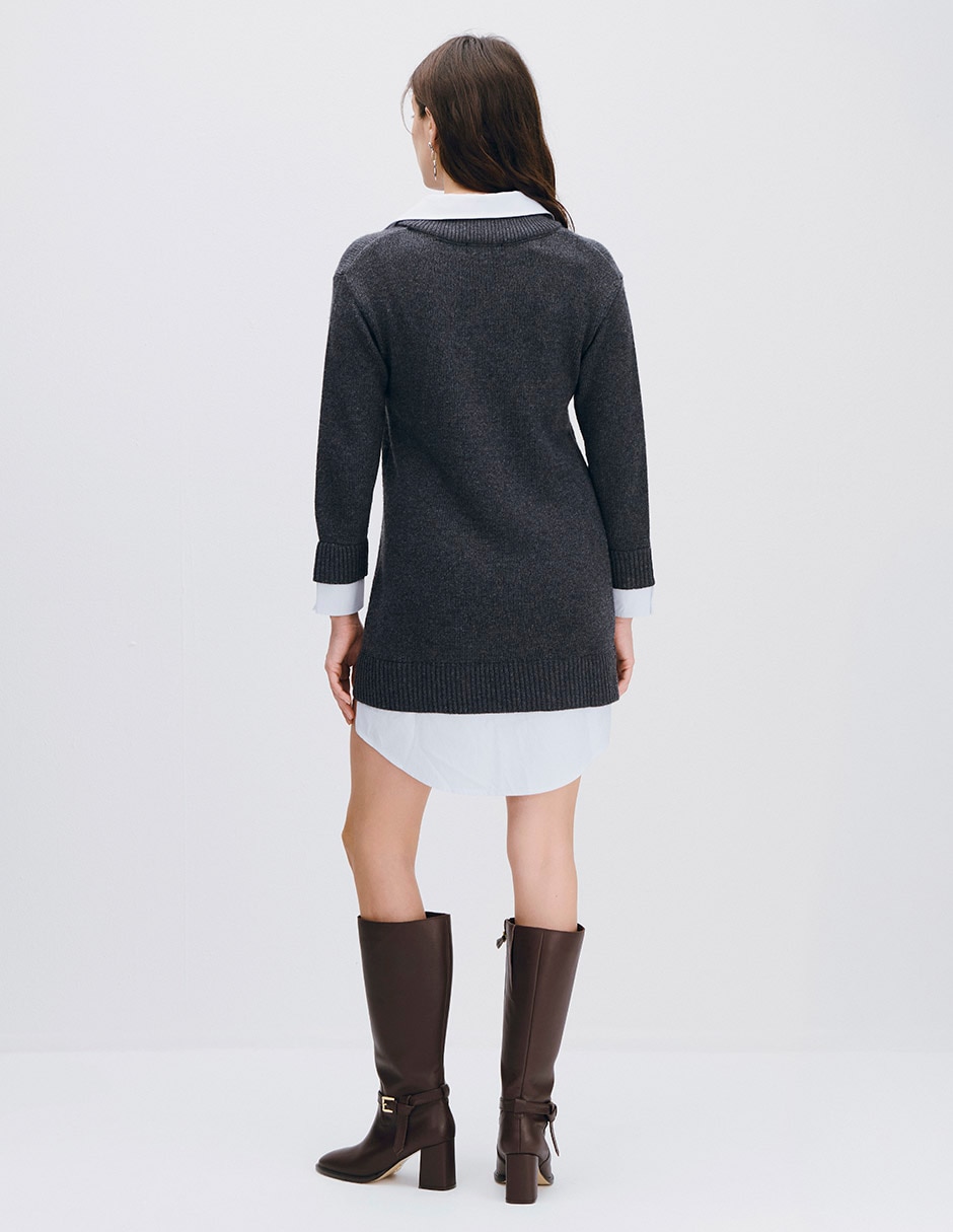 Vestido midi casual aura para mujer 3