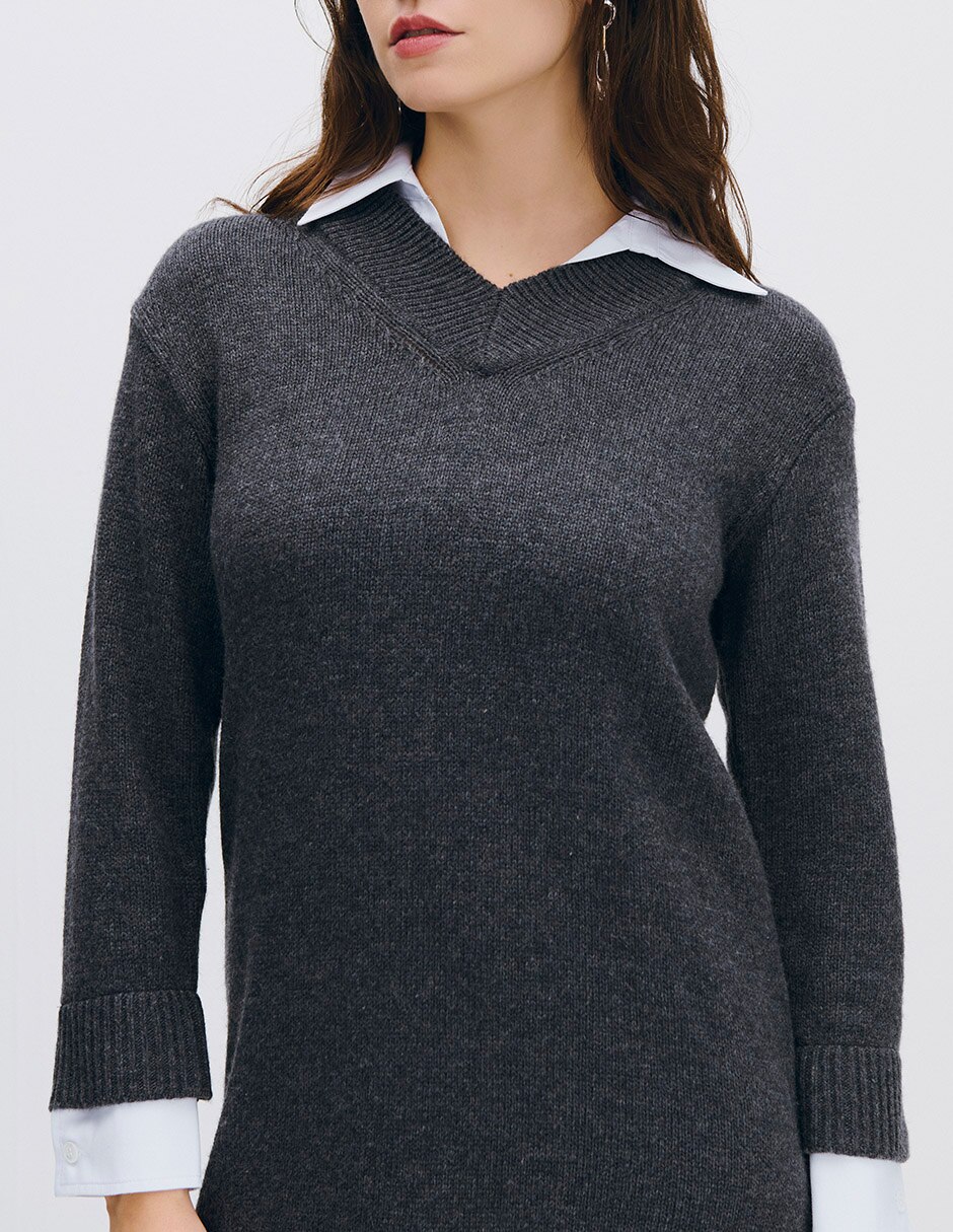 Vestido midi casual aura para mujer 4