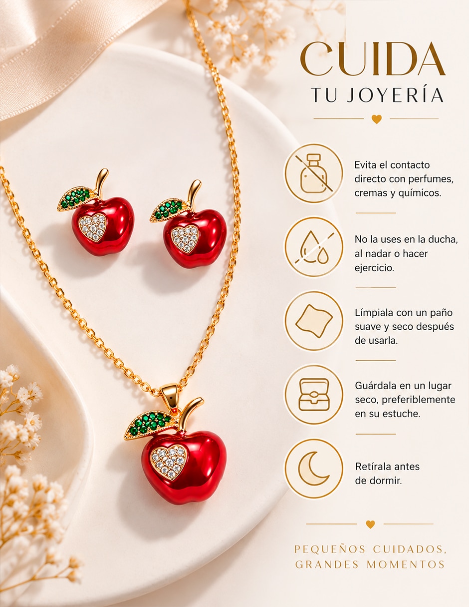 Set de collar y aretes No aplica de Acero inoxidable Sin kilataje Sin gema 3