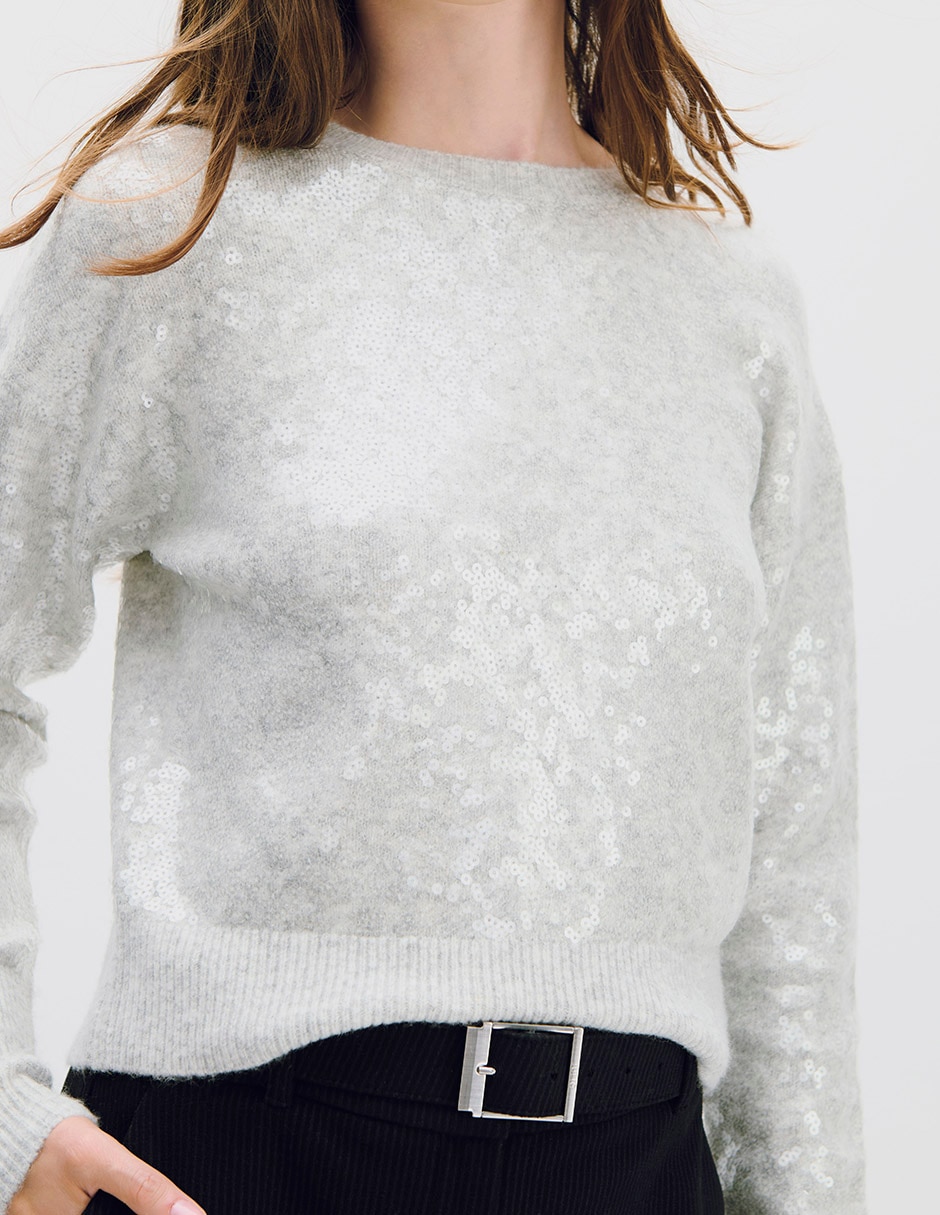 Suéter cuello redondo para mujer 4