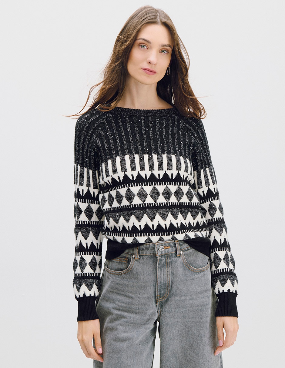 Suéter cuello redondo para mujer Suéter cuello redondo para mujer