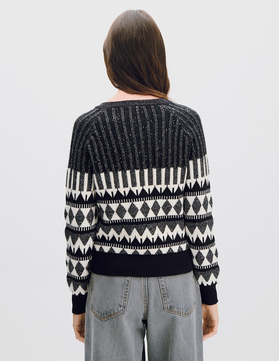 Suéter cuello redondo para mujer 2