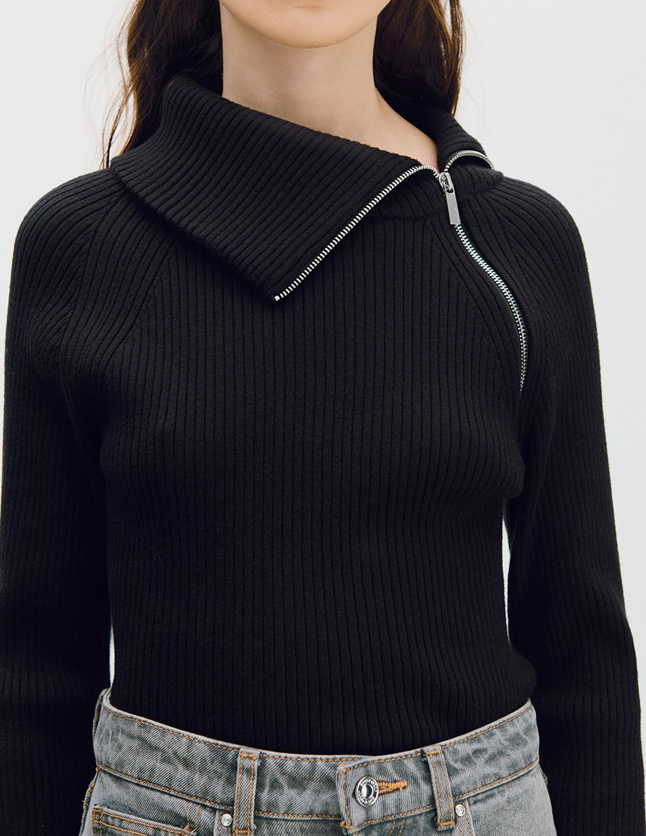 Suéter cuello asimétrico para mujer 4