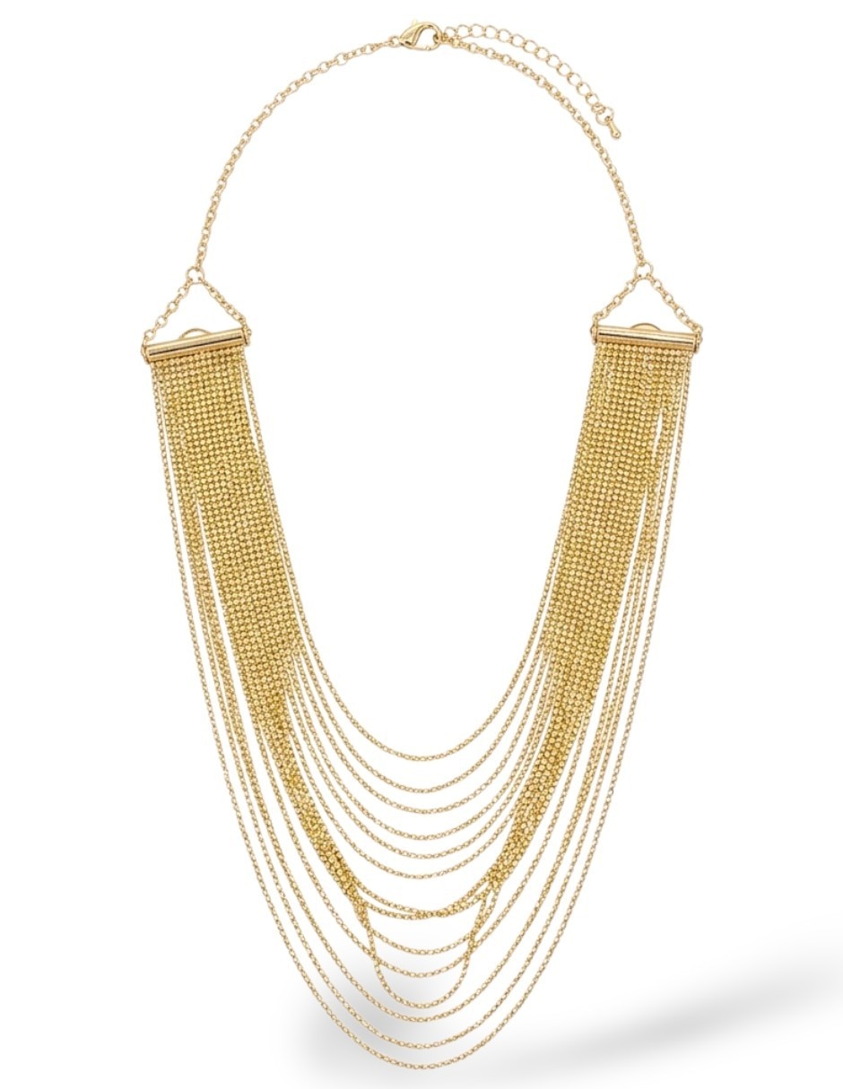 Collar pulsera anillo y aretes de oro laminado 18 k