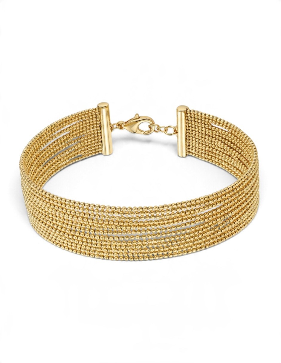 Collar pulsera anillo y aretes de oro laminado 18 k