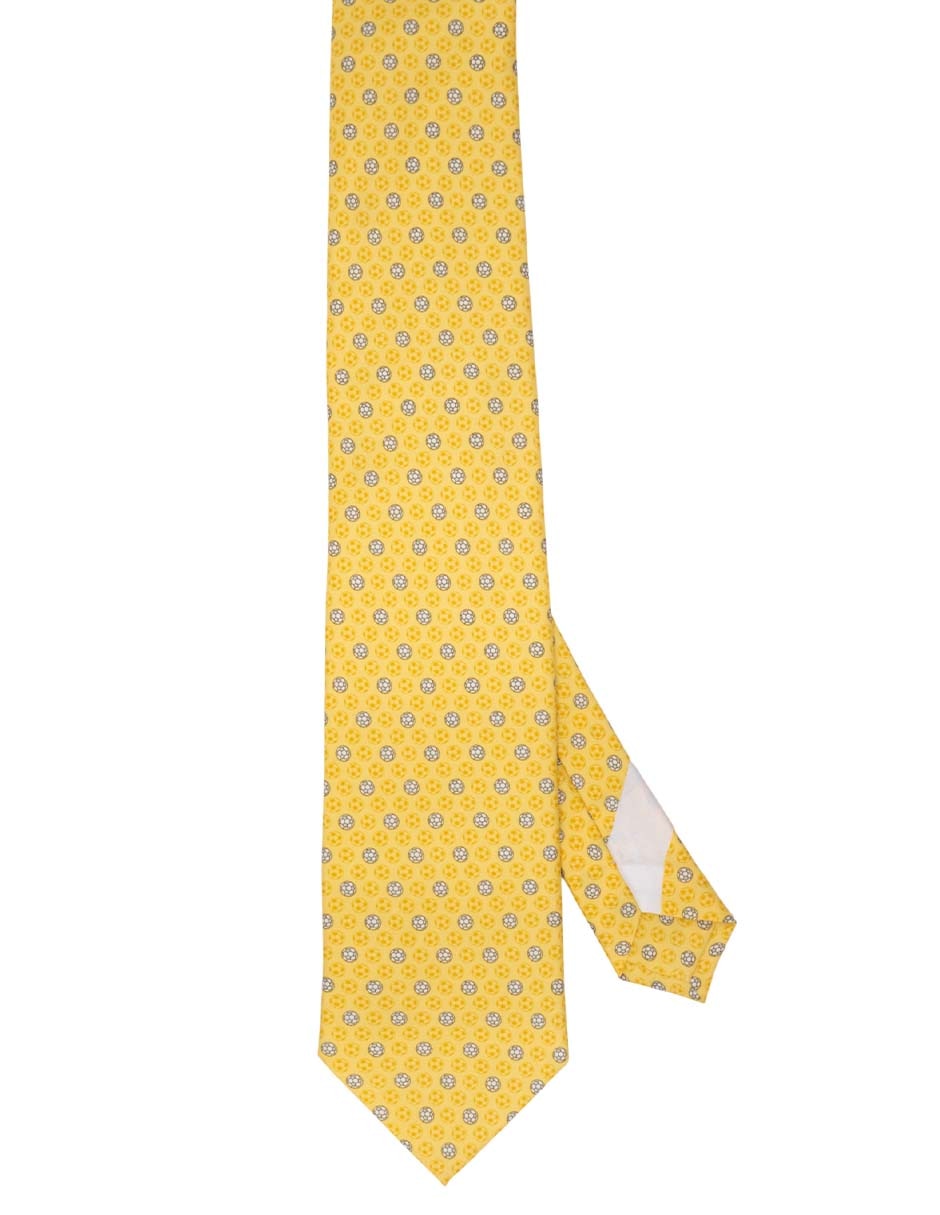 Corbata regular de seda estampado gráfico para hombre 1